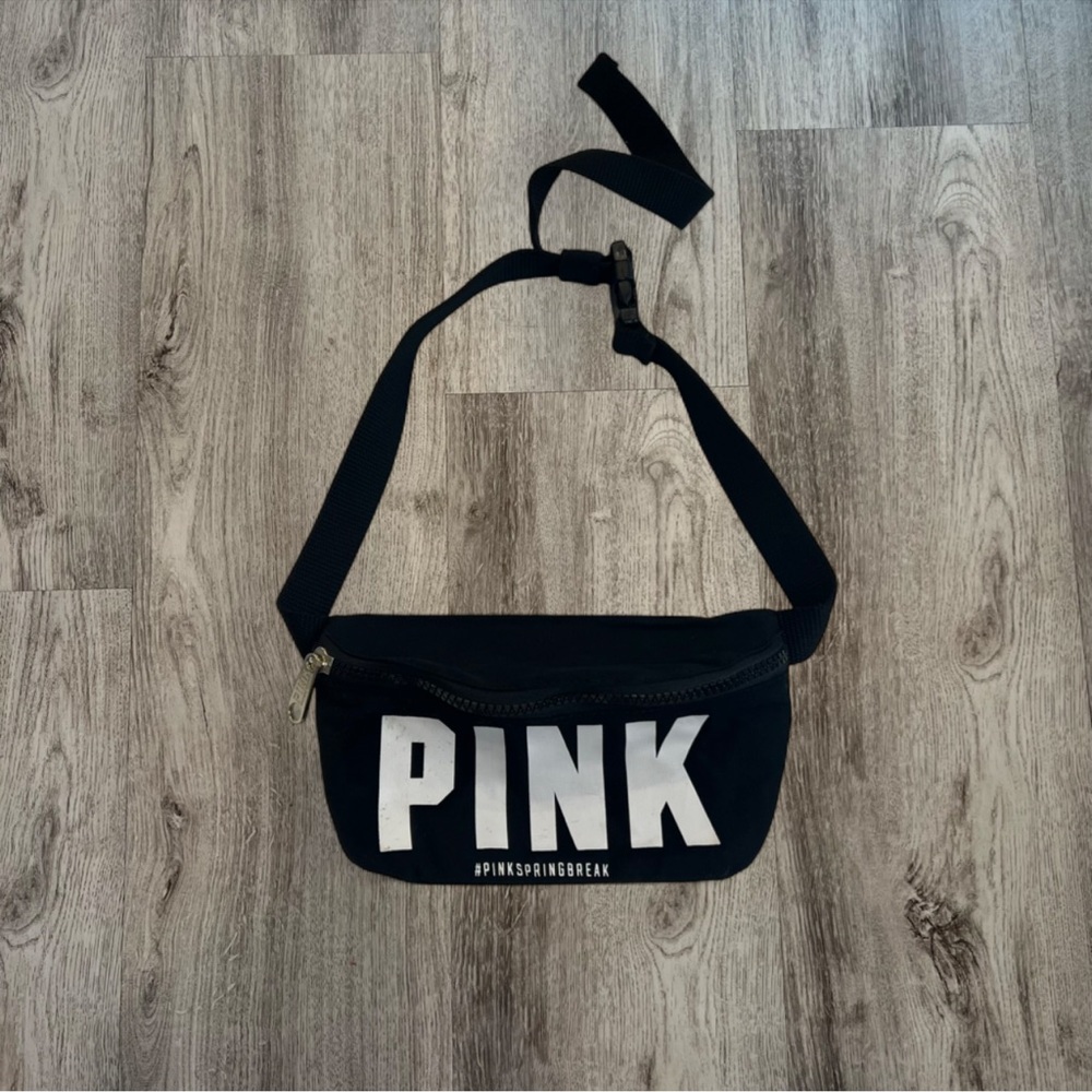 PINK Victoria’s Secret Black Logo Fanny‎ Pack Belt Bag